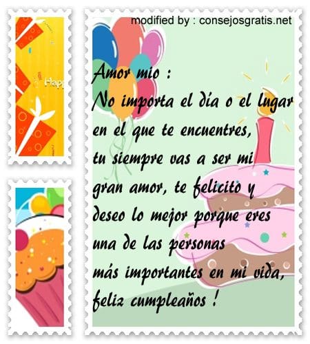 Postales Con Frases Bonitas De Cumpleaños Para Mi Novio | 10.000 ...