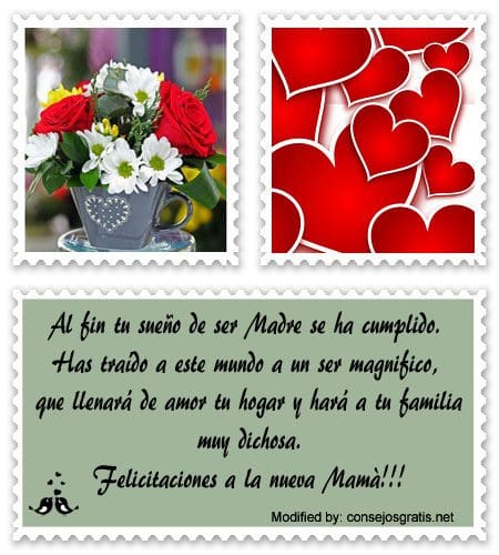 Lindos mensajes de felicitación para nueva Mamá  Frases 