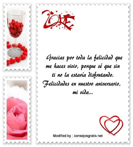 Modelos de cartas por aniversario de novios  Frases de 